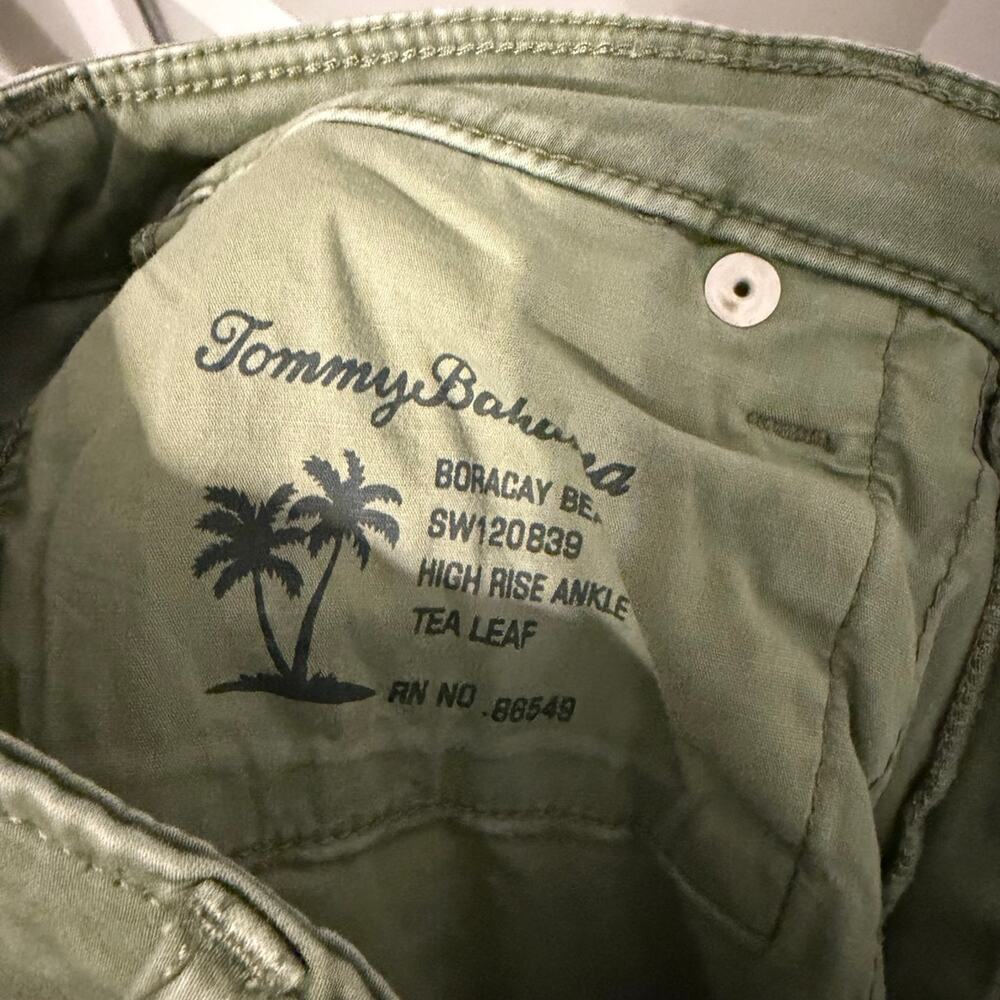 Tommy Bahama Boracay Beach High Rise Ankle Pants Tea Leaf Green Size 4x28 - Picture 3 of 4